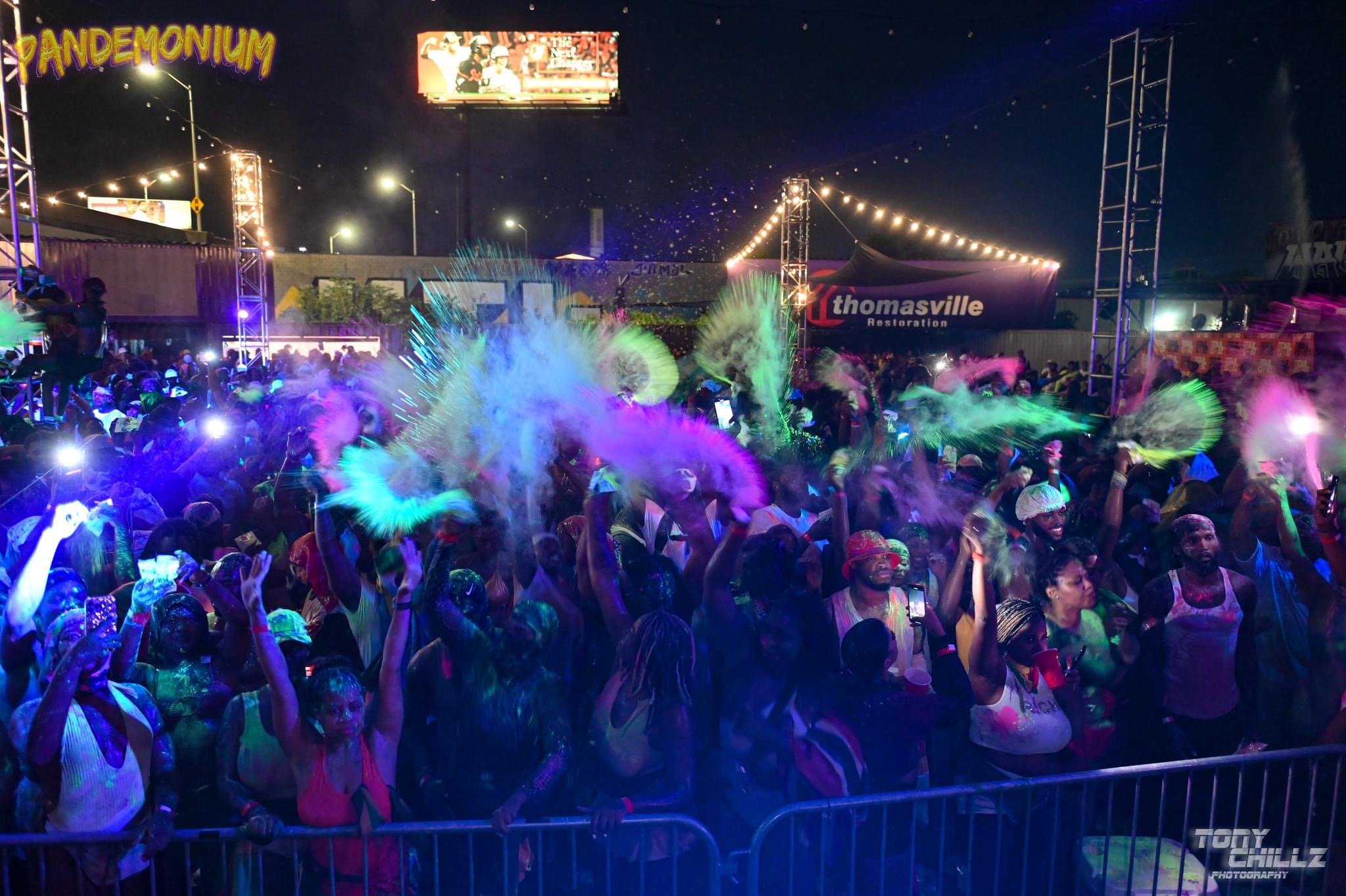 Crowd hands up